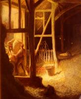 Sir George Clausen - The Barn Door